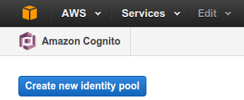Amazon Cognito - Create new identity pool Amazon Cognito - Create new identity pool